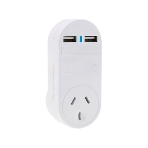 Jackson USB Charger 10W 2.1A Dual USB-A AC Wall Charger for iPad iPhone etc