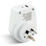 Travel Adapter (NZ/Australia Plug) with International Sockets (UK Hong Kong USA Canada Japan etc) & USB Ports (USB-A & USB-C)